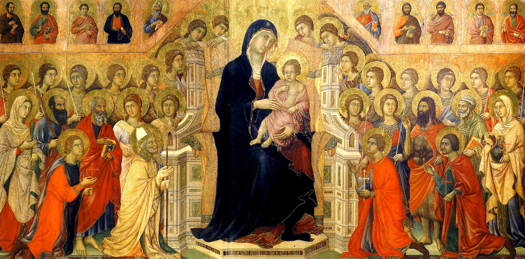 Maesta in Detail Duccio di Buoninsegna